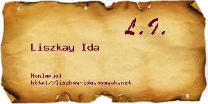 Liszkay Ida névjegykártya