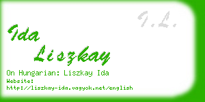 ida liszkay business card